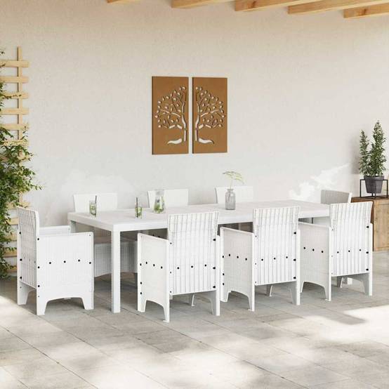 PANGIVO - Table de jardin polyrotin Blanc 250 x 100 x 73 cm - PANGIVO - Image 3