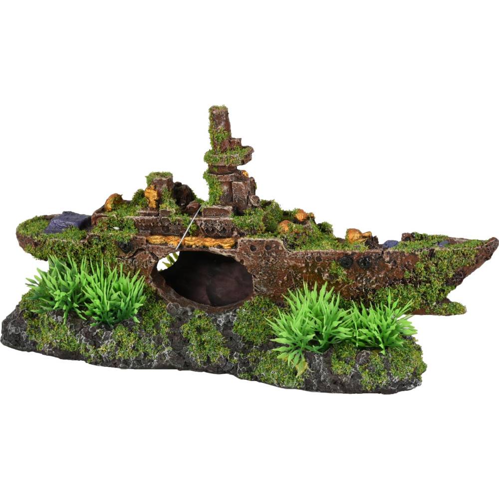 épave de sous marin Moza, taille: 23 x 7 x 12 cm, Décoration aquarium. - Image 5