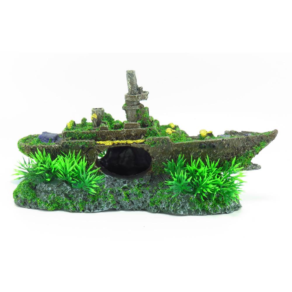épave de sous marin Moza, taille: 23 x 7 x 12 cm, Décoration aquarium. - Image 1