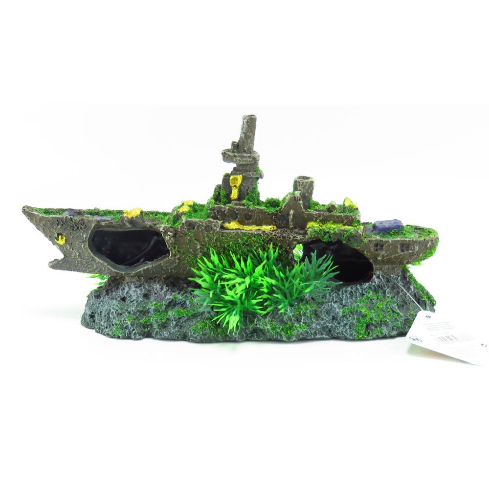 épave de sous marin Moza, taille: 23 x 7 x 12 cm, Décoration aquarium. - Imagen 4