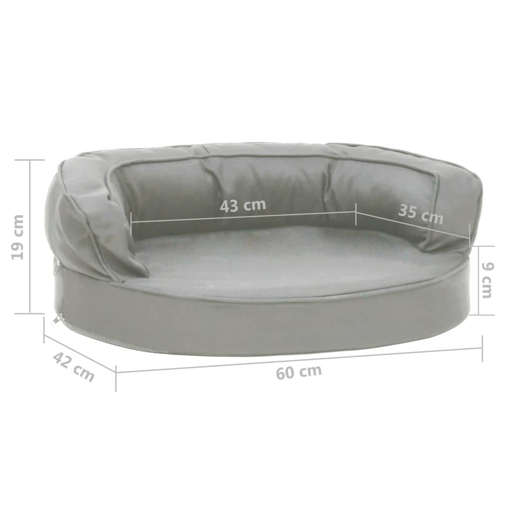 Vidaxl - Matelas de lit ergonomique de chien 60x42 cm Aspect de lin Gris vidaXL 171295 - Imagen 3