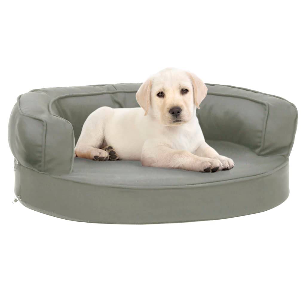 Vidaxl - Matelas de lit ergonomique de chien 60x42 cm Aspect de lin Gris vidaXL 171295 - Imagen 1