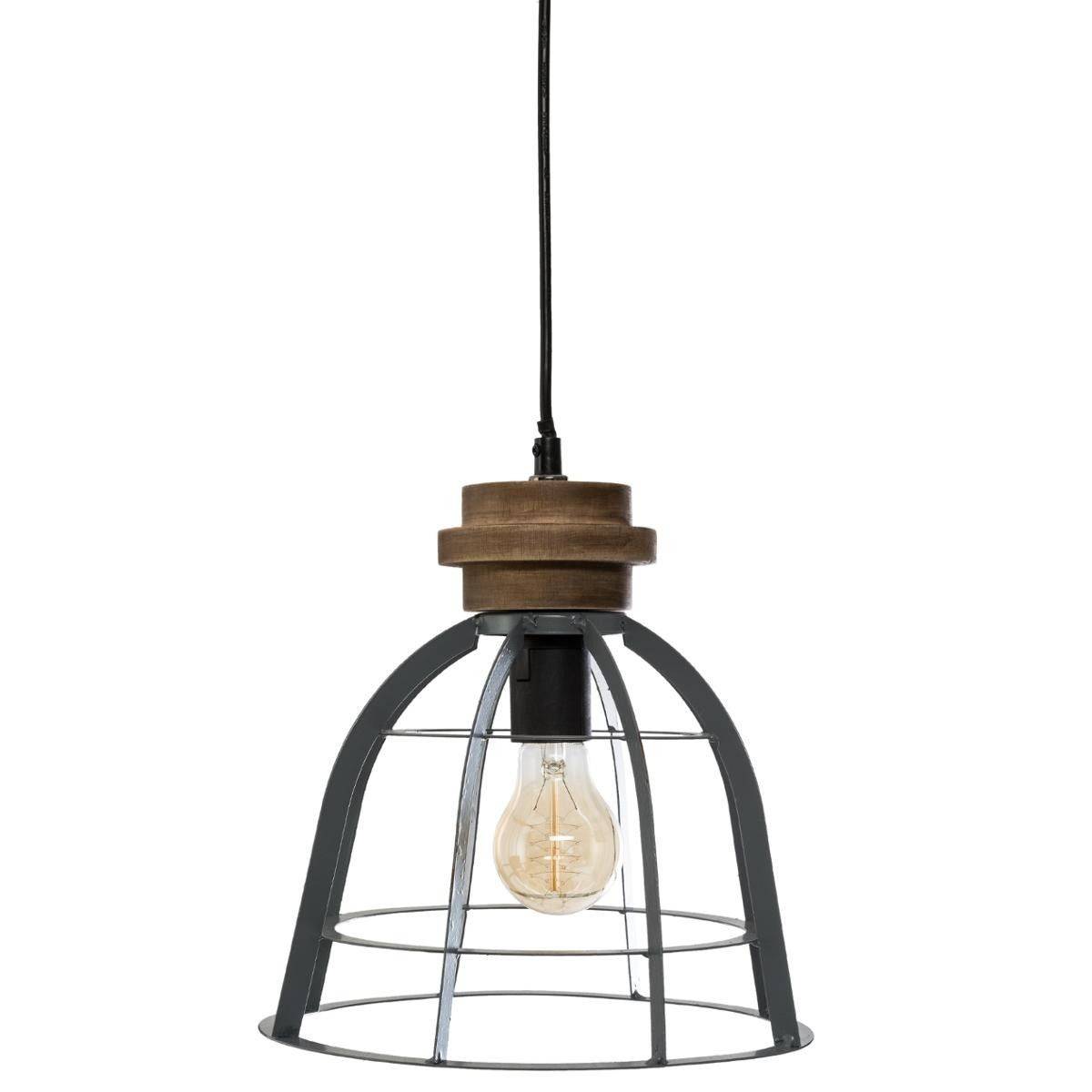 Lampe Suspension en Métal "Derevo" 25cm Gris - Image 1