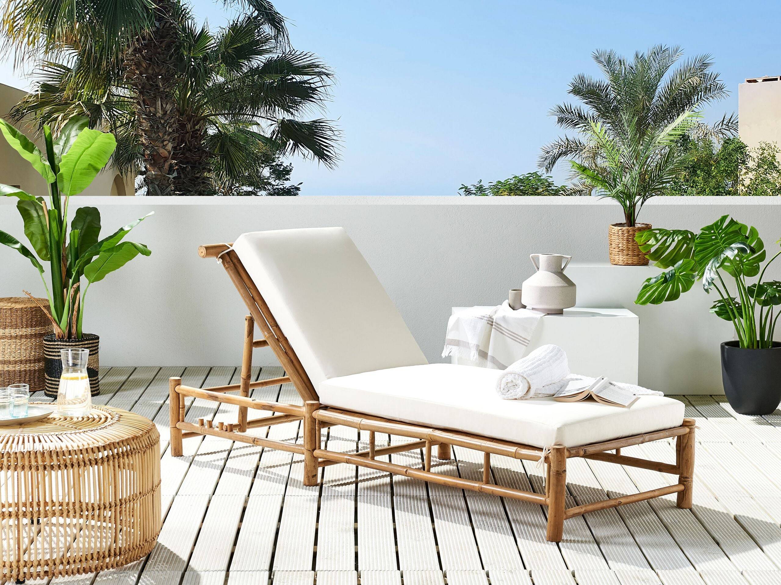Beliani - Chaise longue Bambou Marron LIGURE - Beliani - Imagen 1