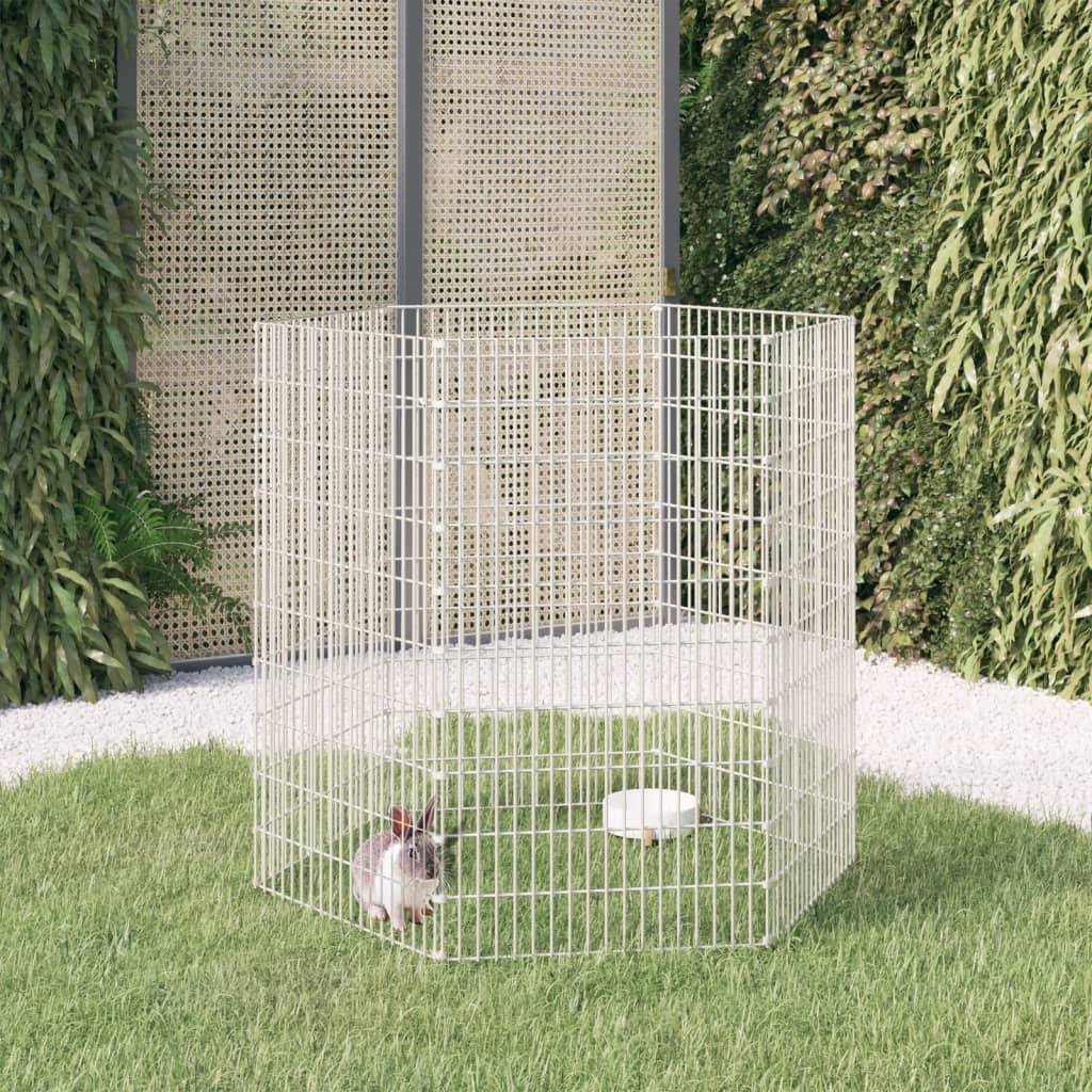 Vidaxl - Enclos d'animaux en liberté 6 panneaux 54x100 cm fer galvanisé vidaXL 171581 - Imagen 1