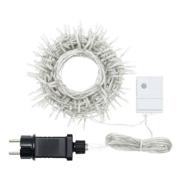 Lotti - Guirlande lumineuse blanc chaud 13M 8 modes 180 miniLED câble IP44 transparent Lotti - Imagen 3