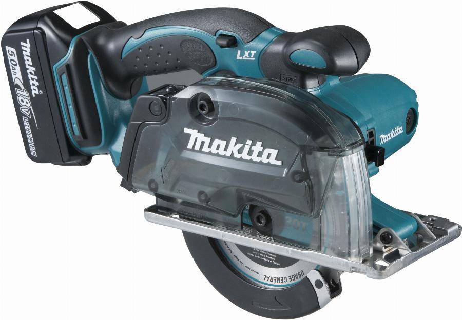 Scie circulaire à métaux 18 V Li-Ion 5 Ah Ø 136 mm MAKITA - 2 batteries 18V 5.0Ah - chargeur - MacPak- DCS552RTJ - Image 4