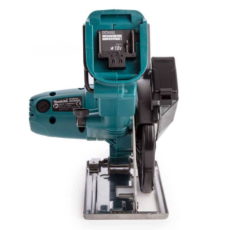 Scie circulaire à métaux 18 V Li-Ion 5 Ah Ø 136 mm MAKITA - 2 batteries 18V 5.0Ah - chargeur - MacPak- DCS552RTJ - Image 6