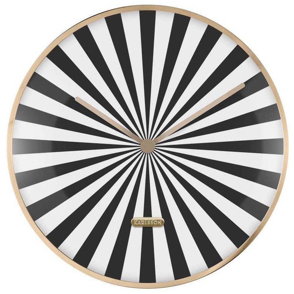 Karlsson - Horloge en métal Candy Swirl Dome Noir Karlsson - Imagen 3