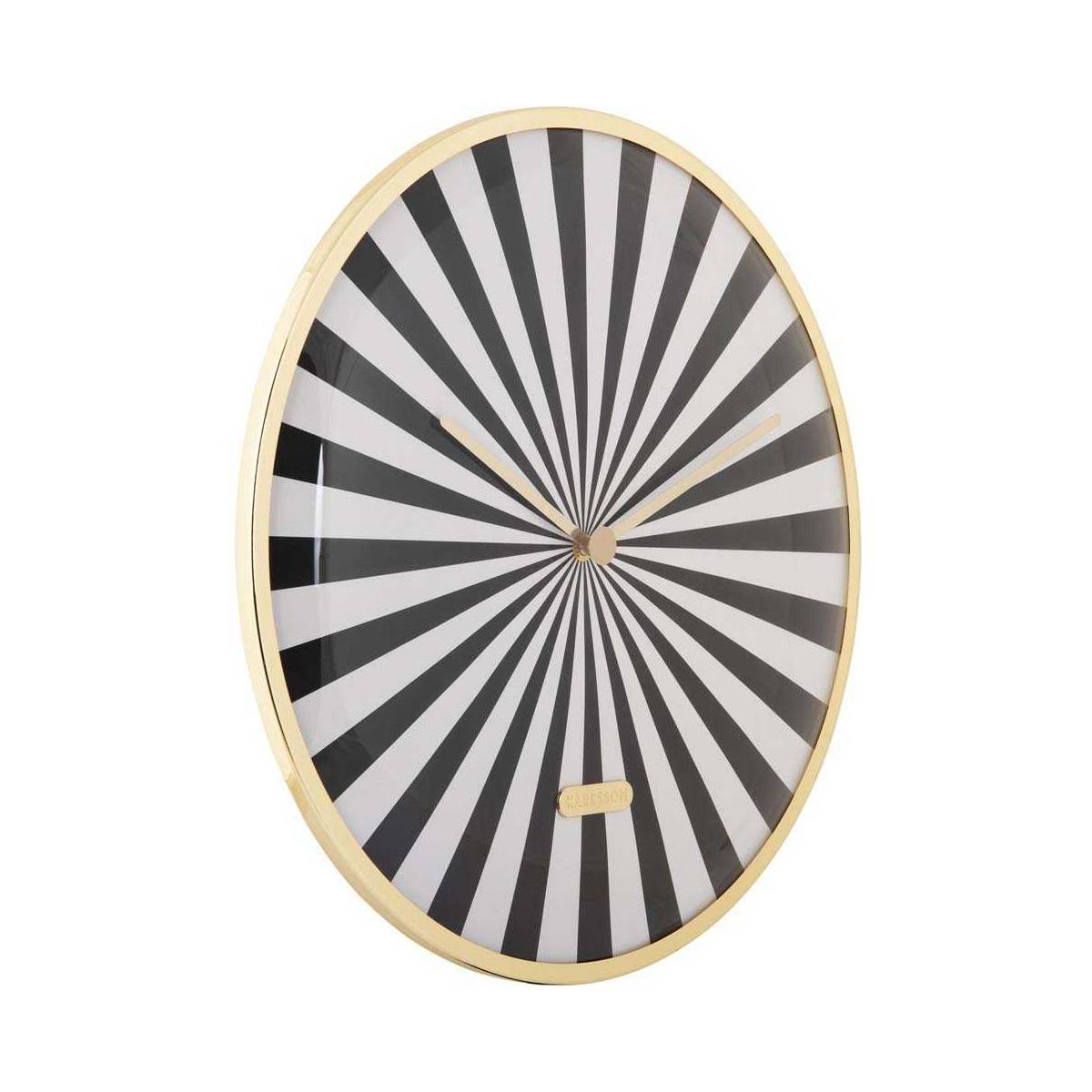 Karlsson - Horloge en métal Candy Swirl Dome Noir Karlsson - Imagen 1