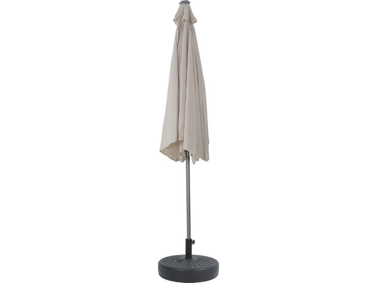 Parasol Jardin Droit Alu "sol" - Rond - ø 3m - Ecru - Avec Pied à Lester -habitat Et Jardin - Imagen 2