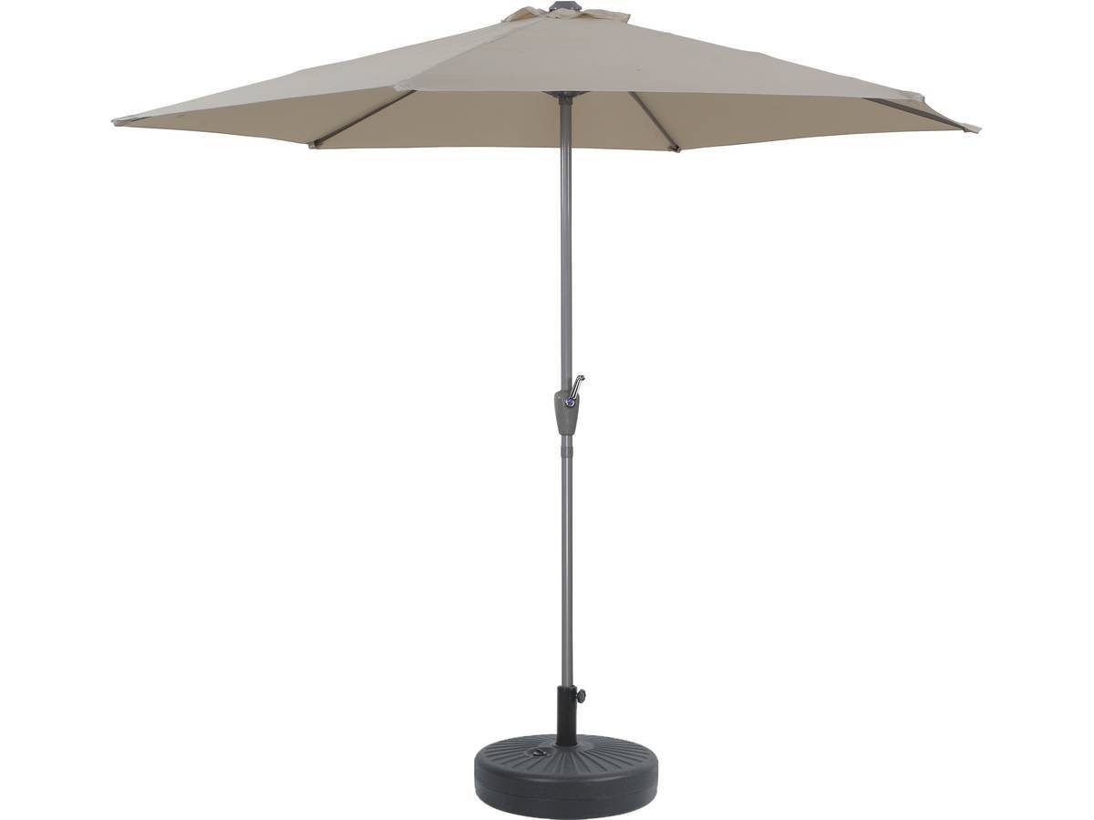 Parasol Jardin Droit Alu "sol" - Rond - ø 3m - Ecru - Avec Pied à Lester -habitat Et Jardin - Imagen 1