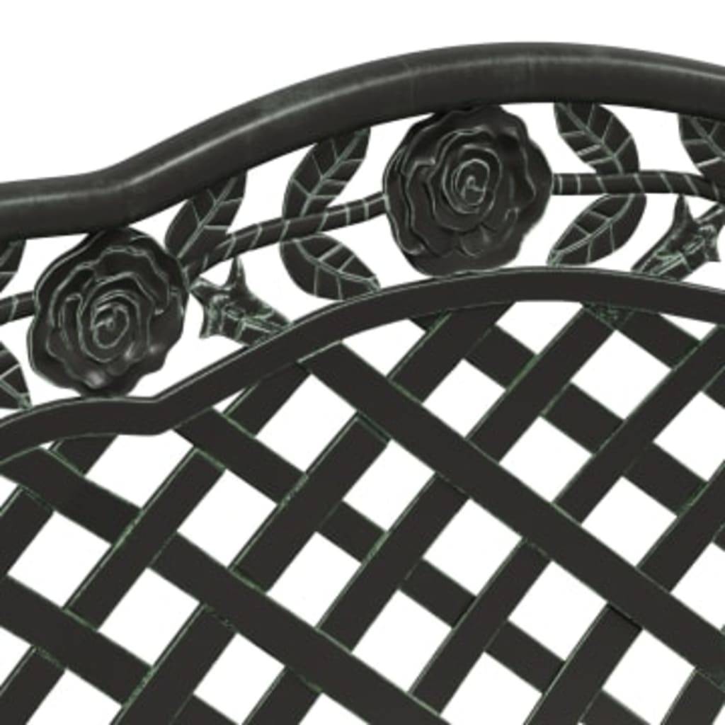 Helloshop26 - Banc de jardin meuble de patio d'extérieur terrasse 108 cm aluminium coulé vert - Imagen 5