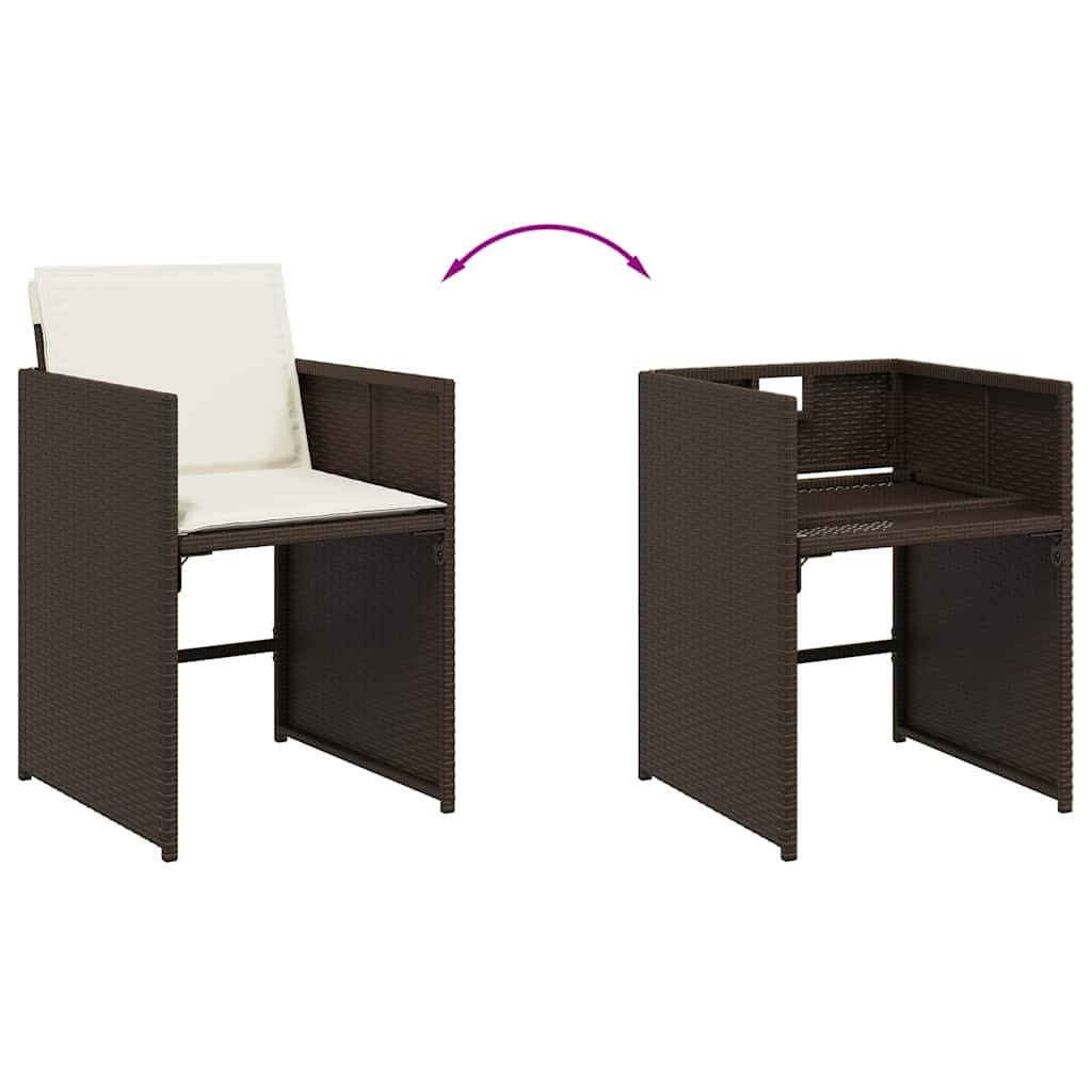 Chaise bois composite 4 places rotin marron  50,5 x 54 x 79 cm  - Prolenta premium  p3124.0 - Image 8