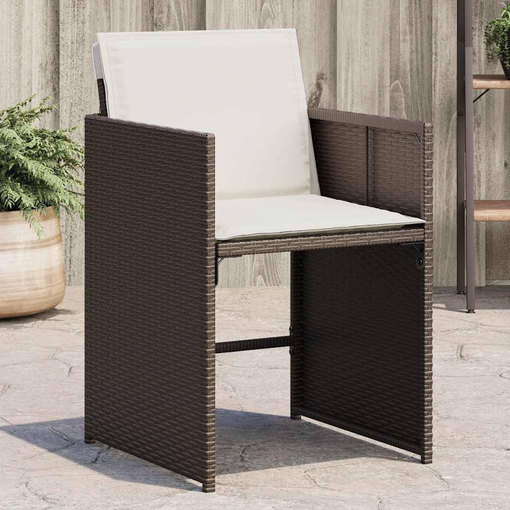 Chaise bois composite 4 places rotin marron  50,5 x 54 x 79 cm  - Prolenta premium  p3124.0 - Image 2