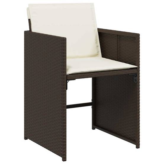 Chaise bois composite 4 places rotin marron 50,5 x 54 x 79 cm - Prolenta premium p3124.0 - Image 4