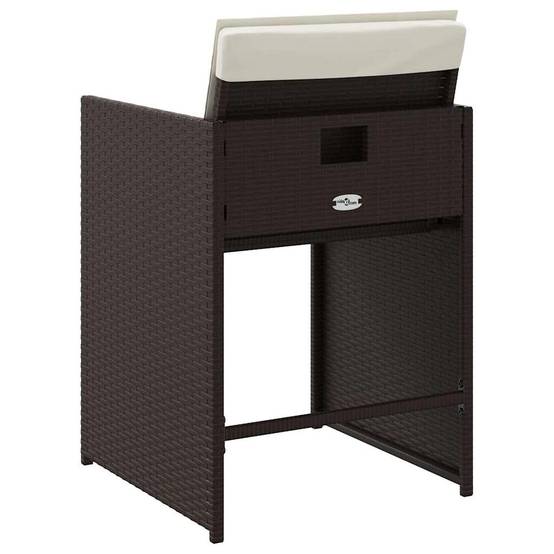 Chaise bois composite 4 places rotin marron 50,5 x 54 x 79 cm - Prolenta premium p3124.0 - Image 7