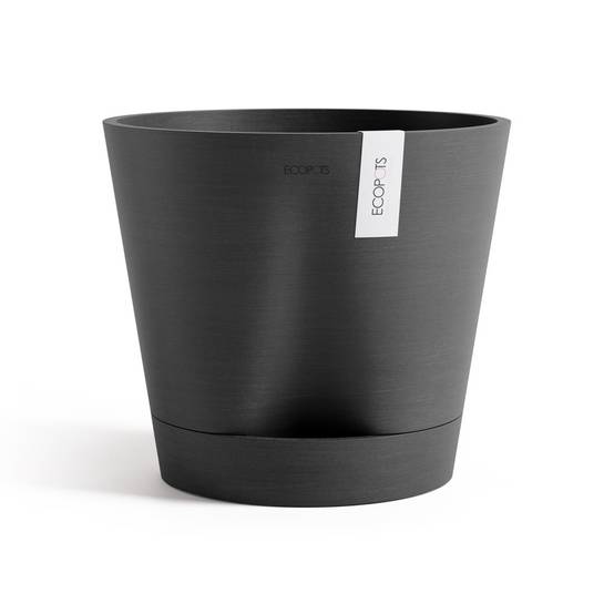 Ecopots - Pot Rond Venice 2 Gris Foncé + réservoir d'eau - Ø 30 x H. 26,3 cm - 4 L ECOPOTS - Imagen 1