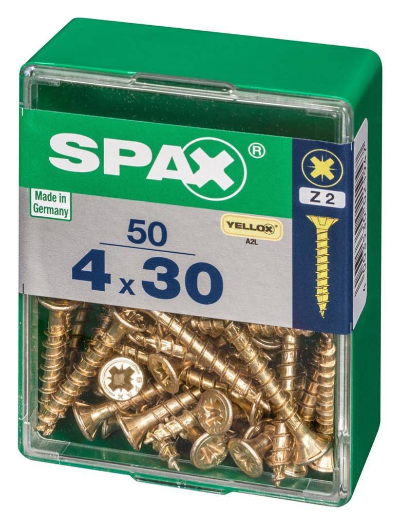 Spax - Lot de 50 vis acier tête fraisée pozidriv SPAX, Diam.4 mm x L.30 mm - Image 5
