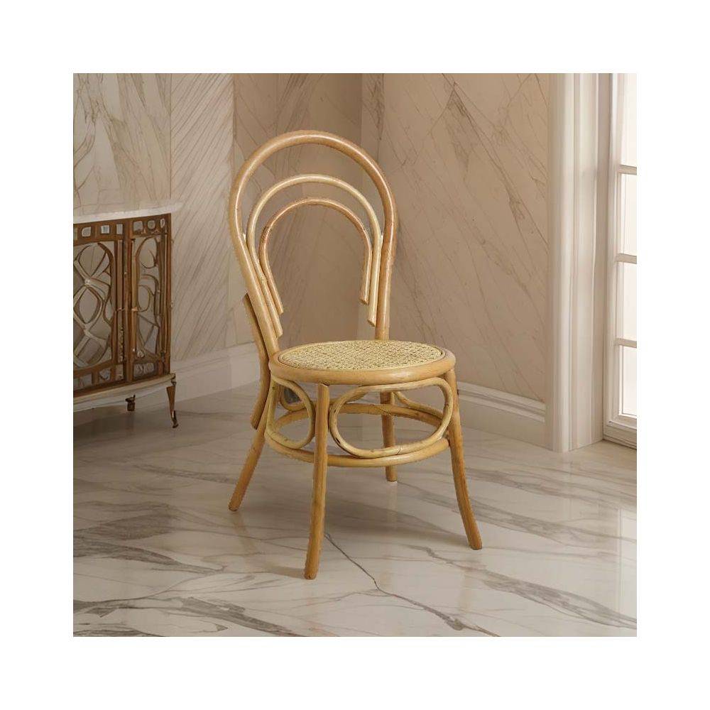Aubry Gaspard - Chaise en rotin naturel et cannage - Imagen 2