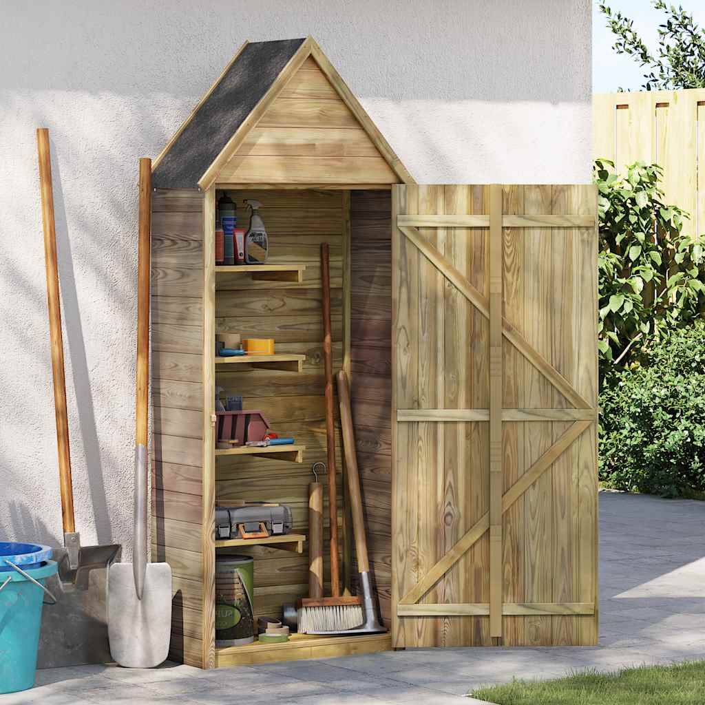 Vidaxl - Abri à outils de jardin et porte 69,5x32x178cm Pinède imprégnée vidaXL 46358