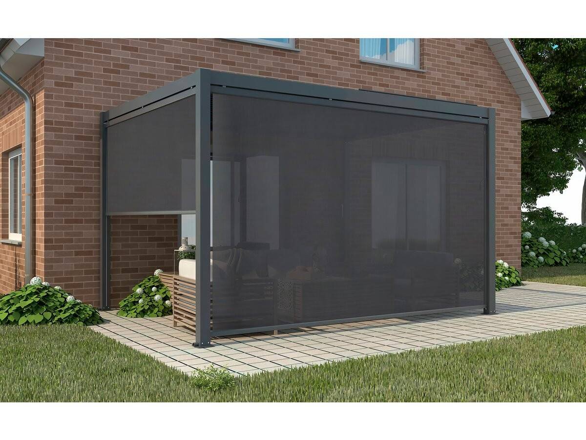 Store Pergola Bioclimatique - 367 X 208 Cm - Gris Anthracite -habitat Et Jardin - Image 3