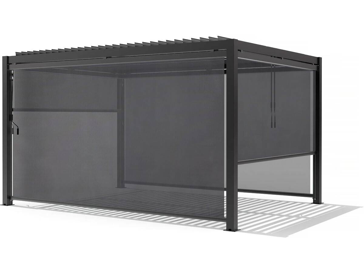 Store Pergola Bioclimatique - 367 X 208 Cm - Gris Anthracite -habitat Et Jardin - Image 4