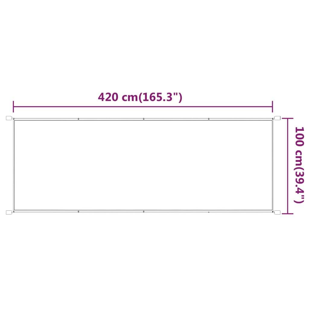 Helloshop26 - Auvent vertical 100x420 cm tissu oxford vert clair - Imagen 5