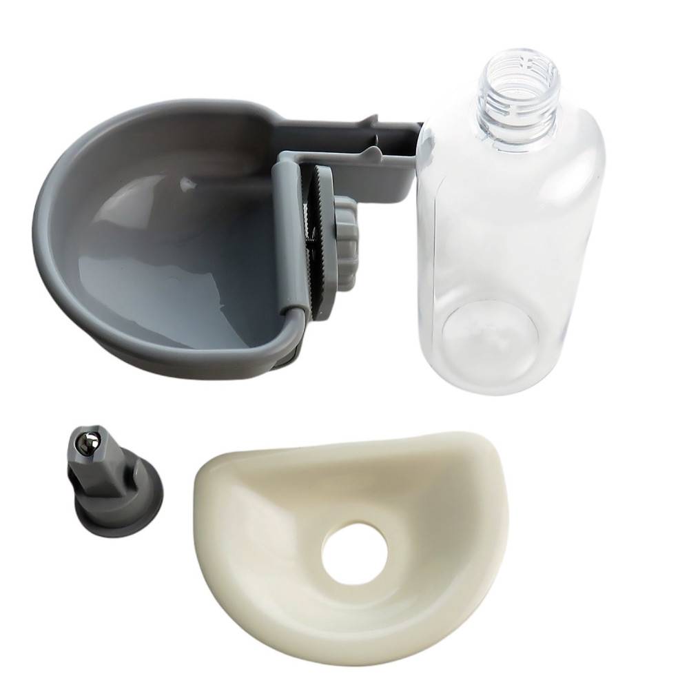 Gamelle d'eau a fixer sur cage métal, anti débordement, 480 ml, pour chien - Imagen 4