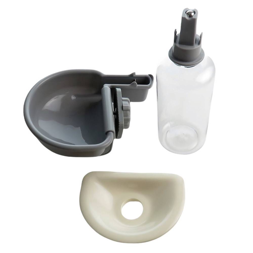 Gamelle d'eau a fixer sur cage métal, anti débordement, 480 ml, pour chien - Image 5