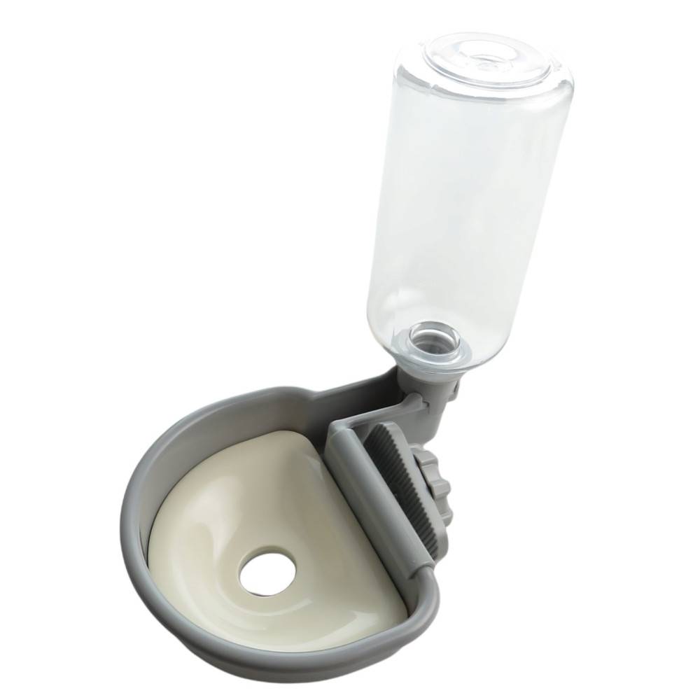 Gamelle d'eau a fixer sur cage métal, anti débordement, 480 ml, pour chien - Image 1