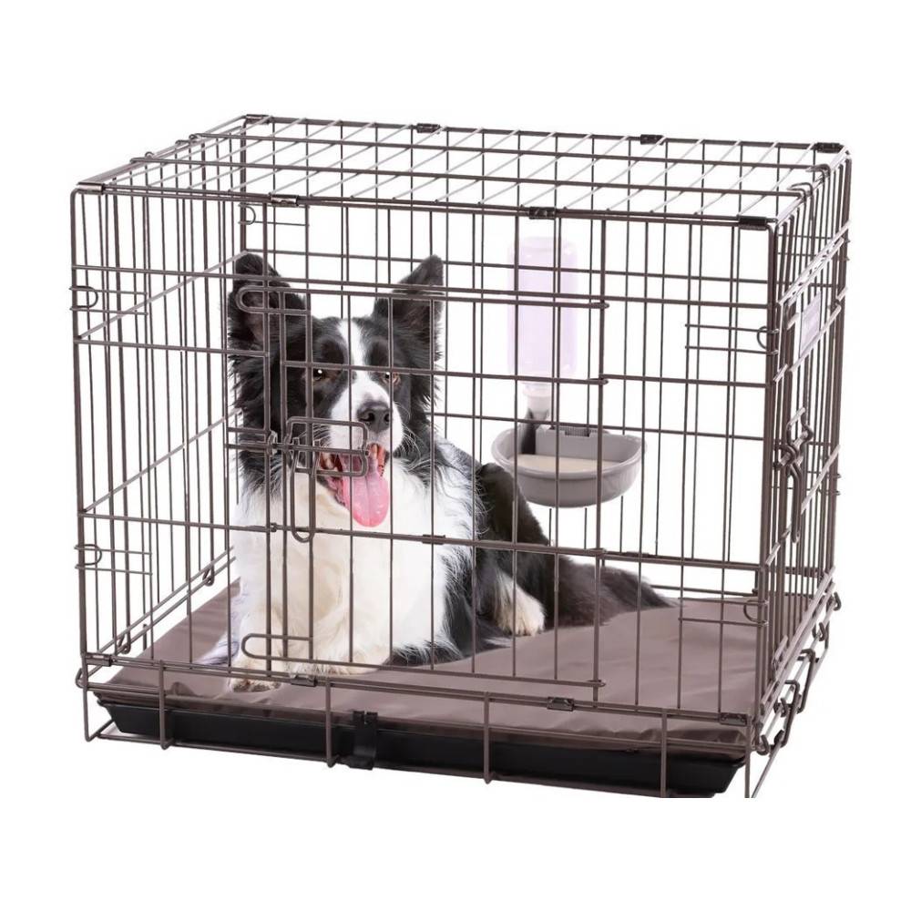 Gamelle d'eau a fixer sur cage métal, anti débordement, 480 ml, pour chien - Imagen 10