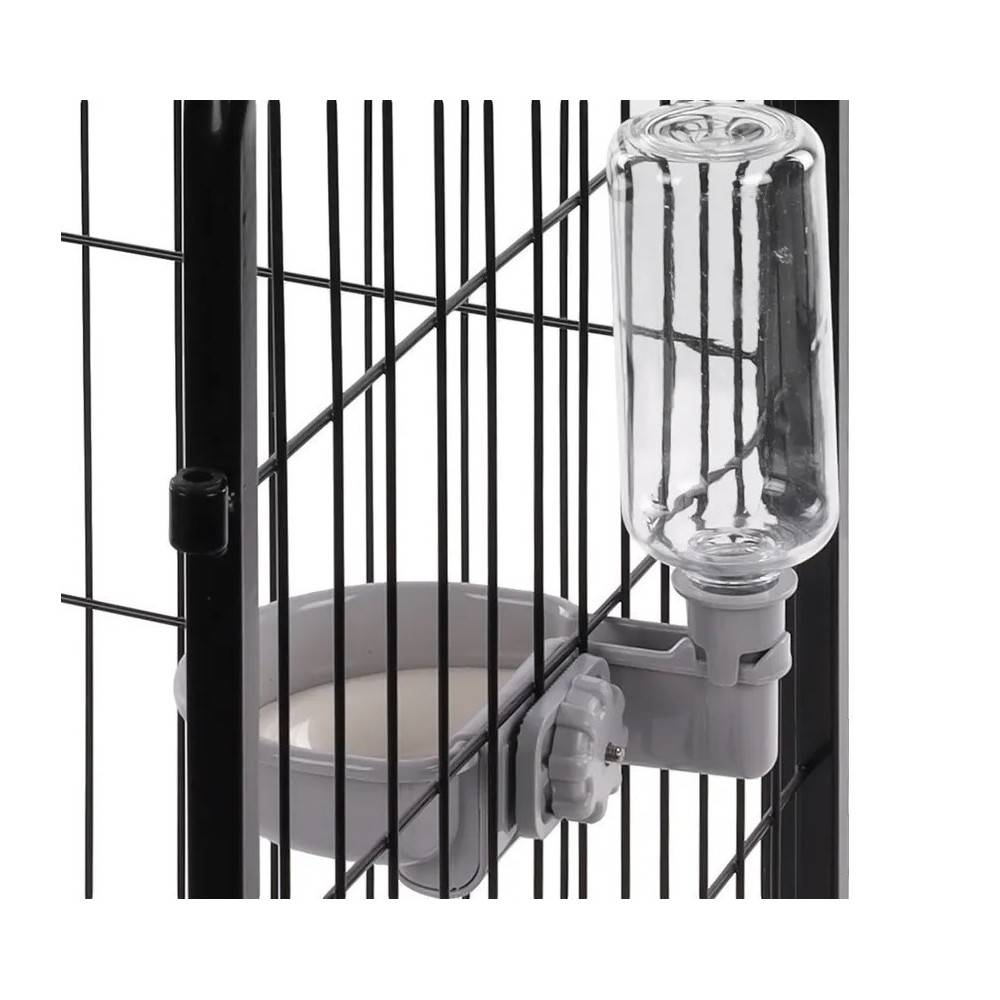 Gamelle d'eau a fixer sur cage métal, anti débordement, 480 ml, pour chien - Image 2