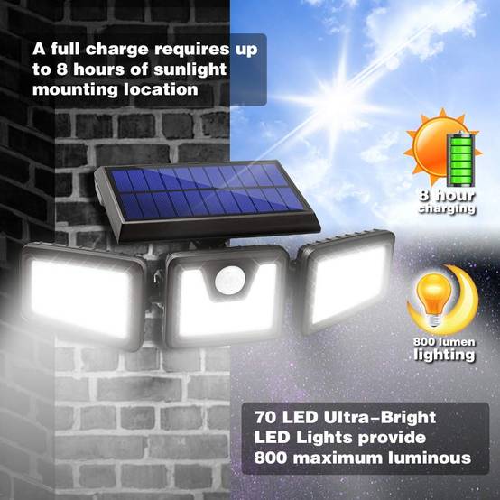 Lumisky - Projecteur solaire sensor FALCON 800LM - Image 7