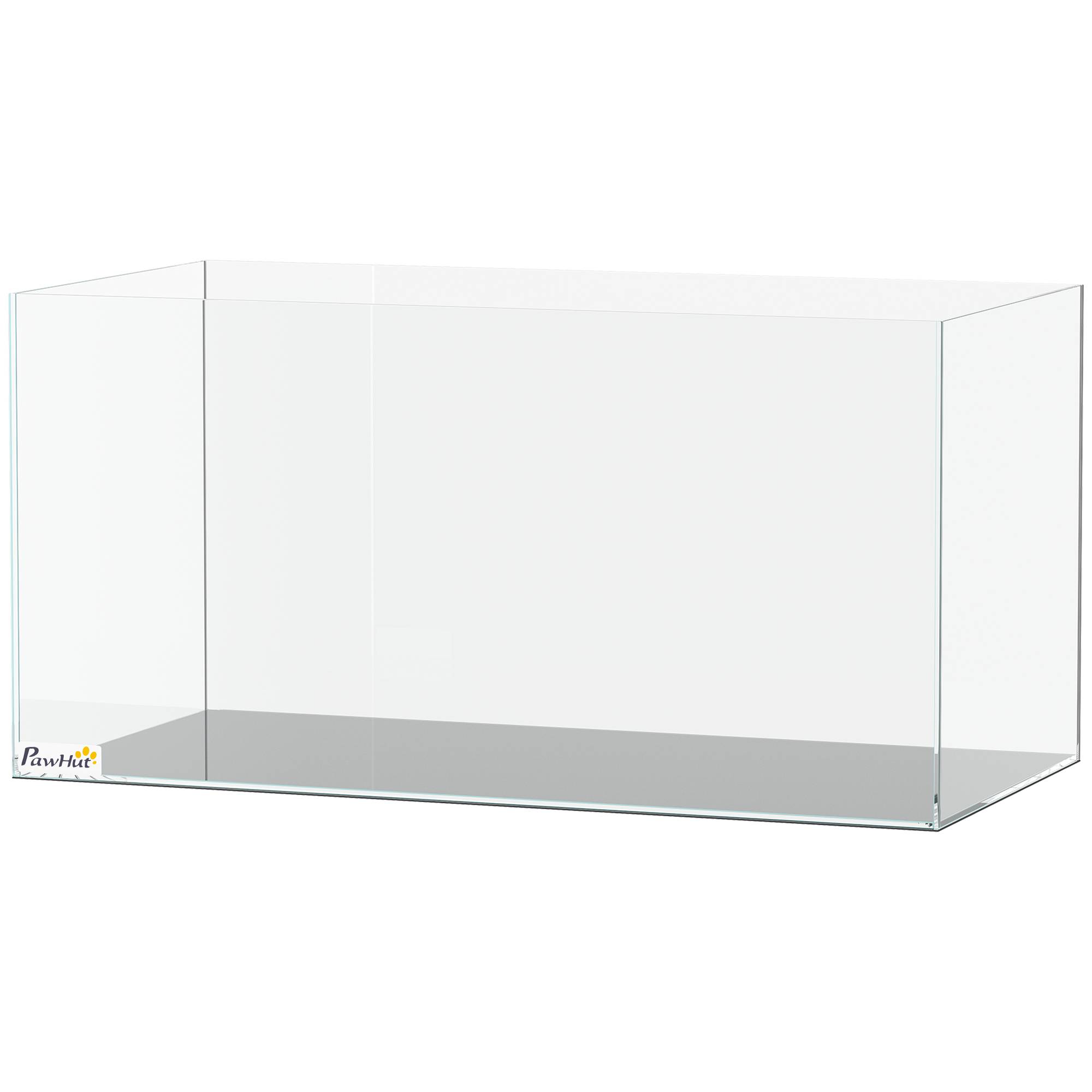 Sans Marque - Aquarium 43L en Verre Trempé avec Tapis de Protection Pour Poissons, Crevettes, Tortues, 50 x 30 x 30 cm, Transparent - Image 2