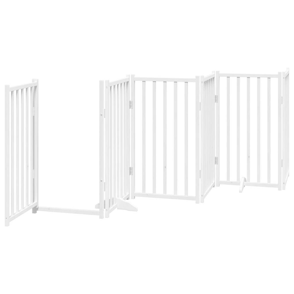 Parc chien intérieur XXL bois avec porte 300x90 cm blanc – ComfortXL Outdoor Living - Image 4