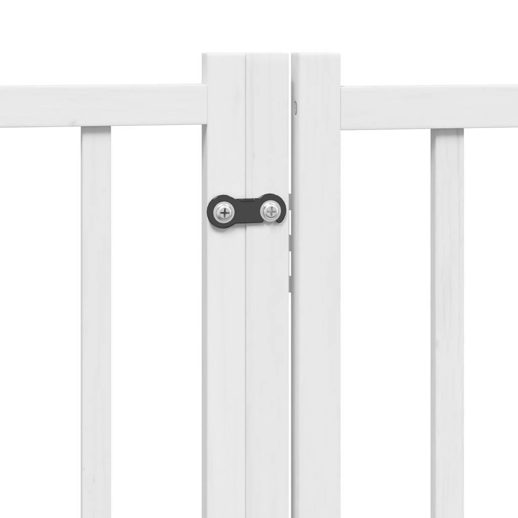 Parc chien intérieur XXL bois avec porte 300x90 cm blanc – ComfortXL Outdoor Living - Image 9
