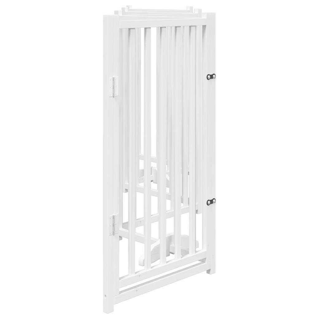 Parc chien intérieur XXL bois avec porte 300x90 cm blanc – ComfortXL Outdoor Living - Image 5