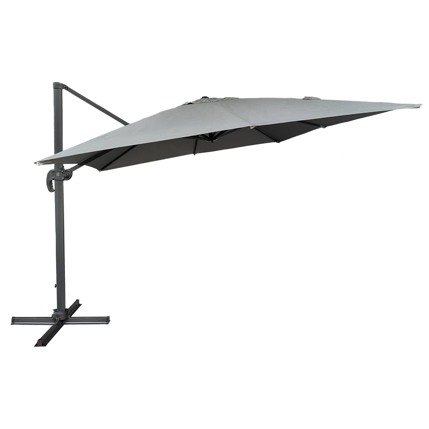 Happy Garden - Parasol déporté MOLOKAI carré 3x3m gris + housse - HAPPY GARDEN - Imagen 3