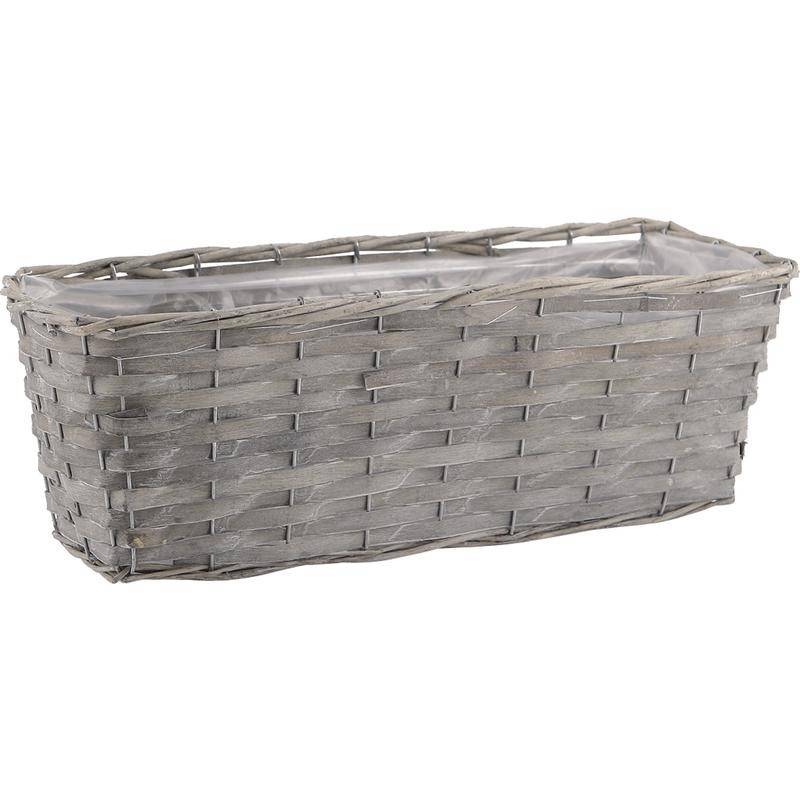 Aubry Gaspard - Jardinière en osier gris clair 35 cm - Aubry Gaspard - Imagen 1