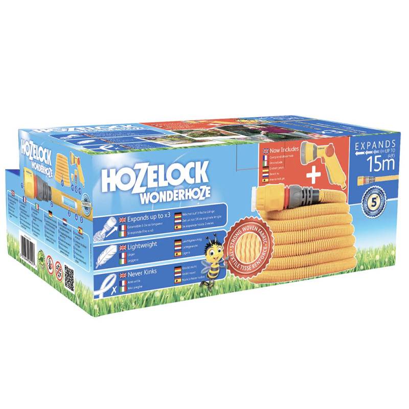Hozelock - HOZELOCK Tuyau d'Arrosage Extensible Wonderhoze 15m – Avec Pistolet Multispray - Image 4