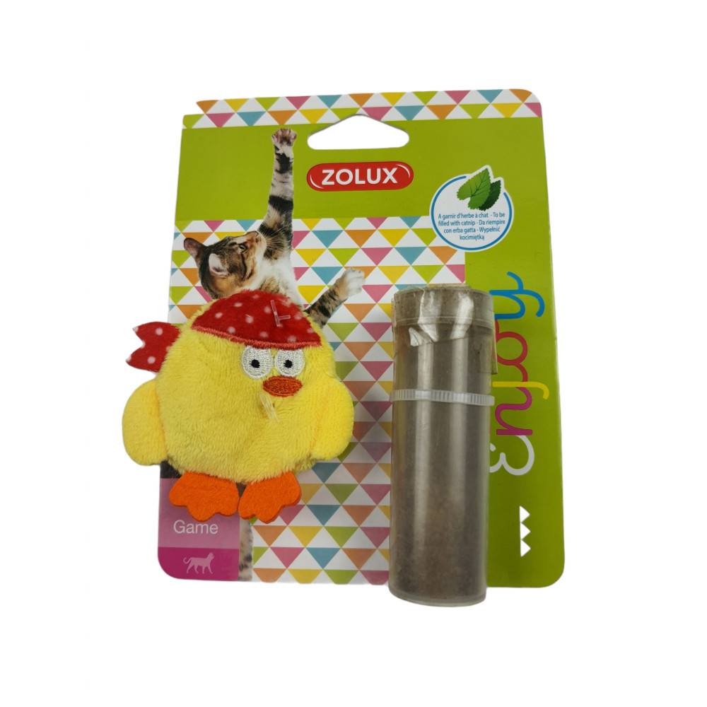 Zolux - Pirate jaune Taille 7 x 6 cm avec catnip Jouet chat - Imagen 2