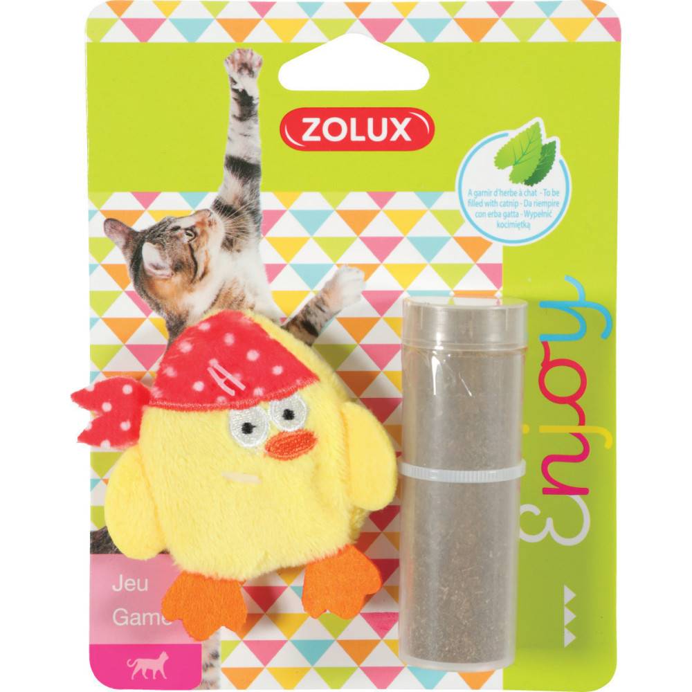 Zolux - Pirate jaune Taille 7 x 6 cm avec catnip Jouet chat - Imagen 4