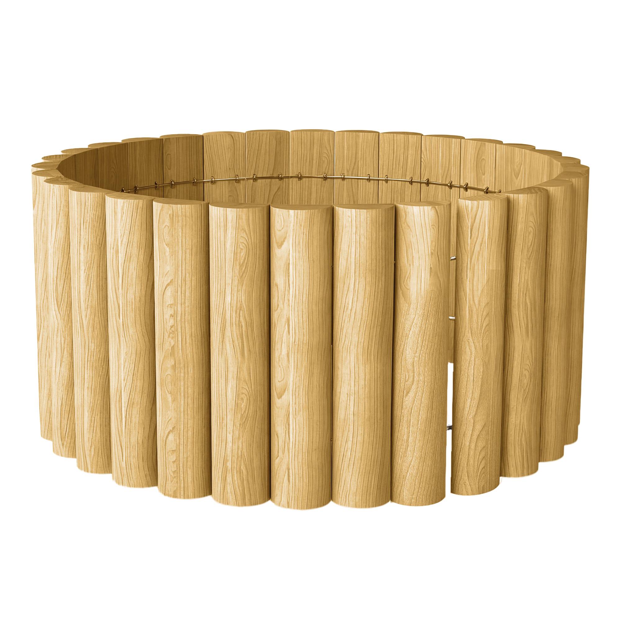 ComfortXL - Clôture de jardin bois de sapin 176 x 30 cm naturel pour massifs pelouse terrasse bordure décorative - Image 2