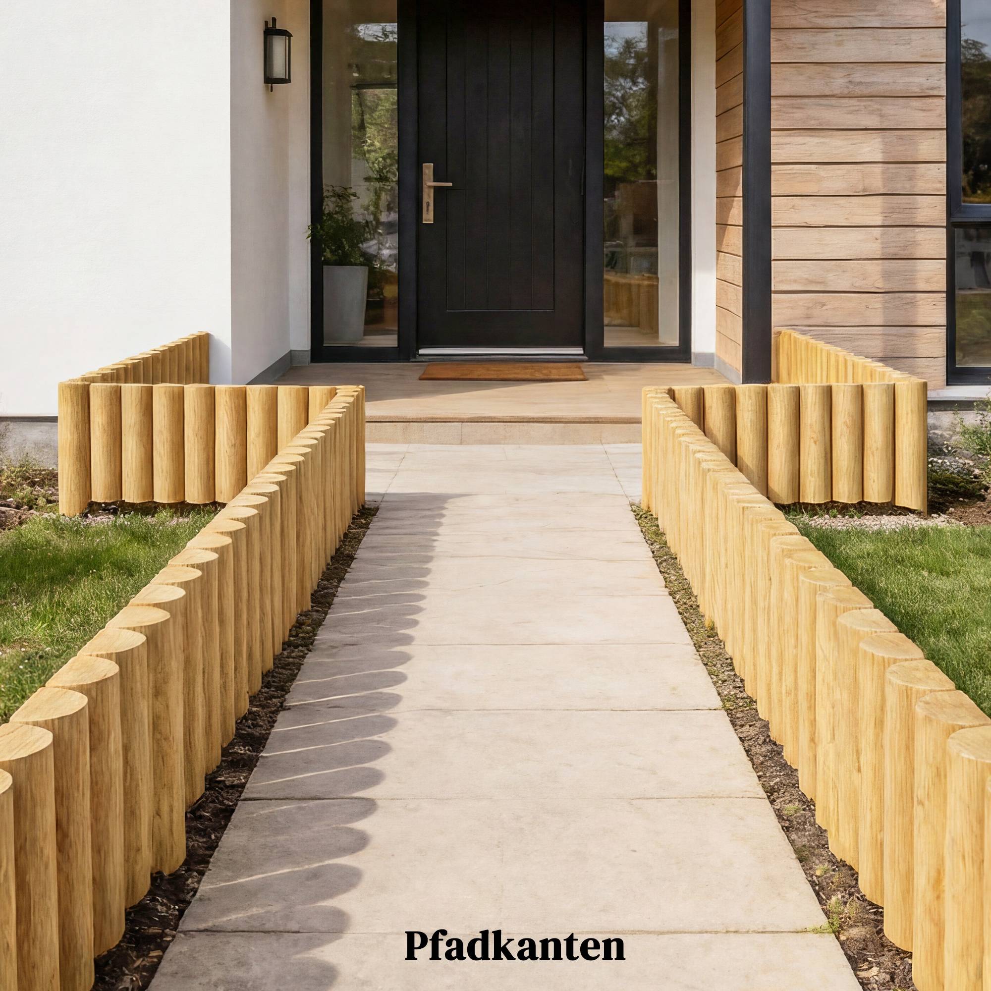 ComfortXL - Clôture de jardin bois de sapin 176 x 30 cm naturel pour massifs pelouse terrasse bordure décorative - Image 7