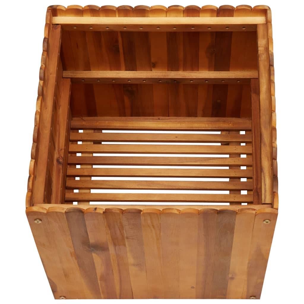 Helloshop26 - Jardinière lit surélevé plantes fleurs jardin 50 x 50 x 50 cm bois massif d'acacia - Imagen 3