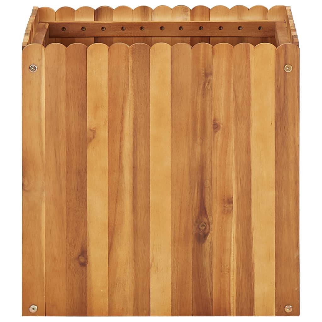 Helloshop26 - Jardinière lit surélevé plantes fleurs jardin 50 x 50 x 50 cm bois massif d'acacia - Imagen 2
