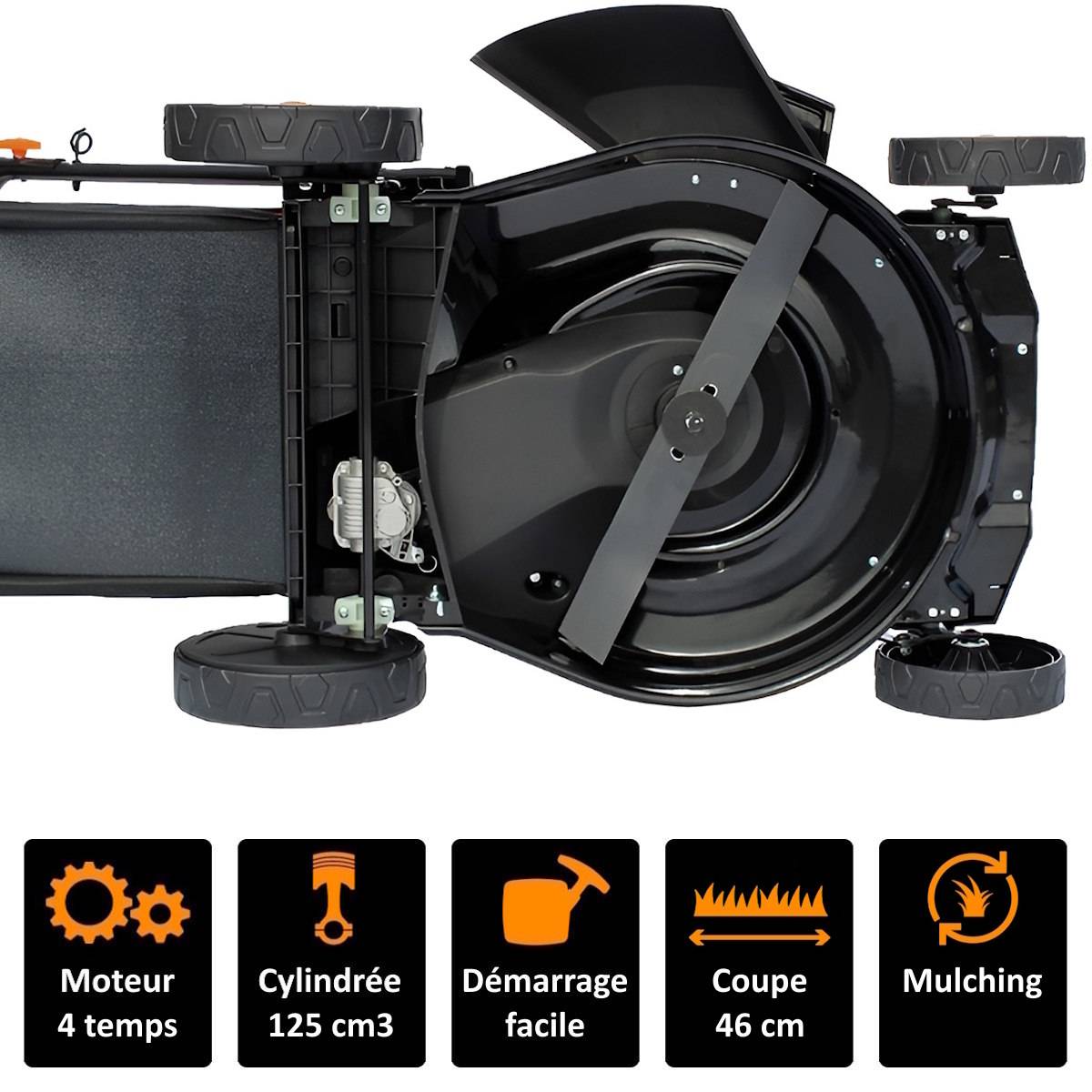 Gt Garden - Tondeuse thermique tractée, 125 cm3, moteur BRIGGS & STRATTON - GT GARDEN - Imagen 2