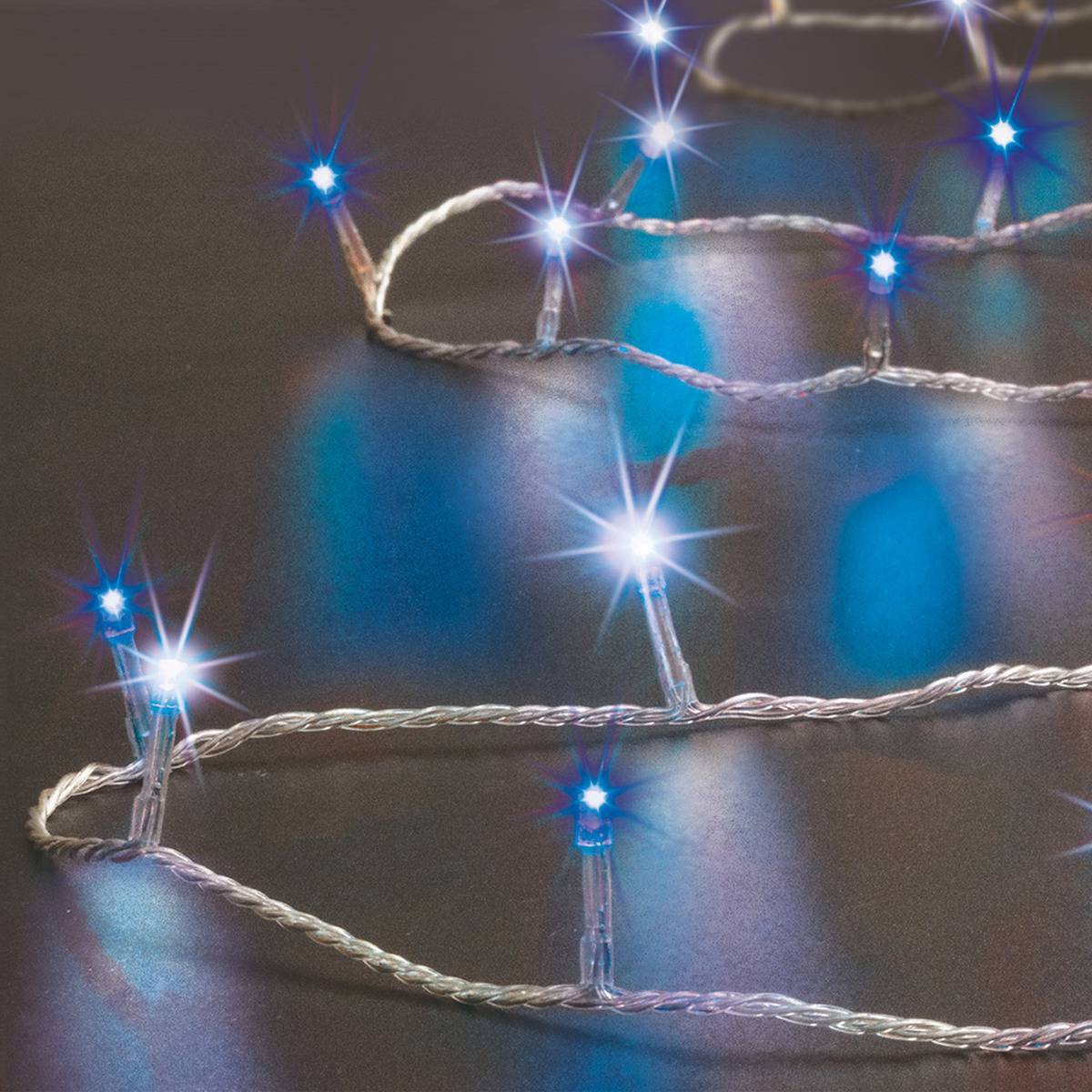 Fééric Lights & Christmas - Guirlande lumineuse extérieur 100 LED blanc froid bleu cuivre 50m FEERIC LIGHTS & CHRISTMAS - Imagen 1