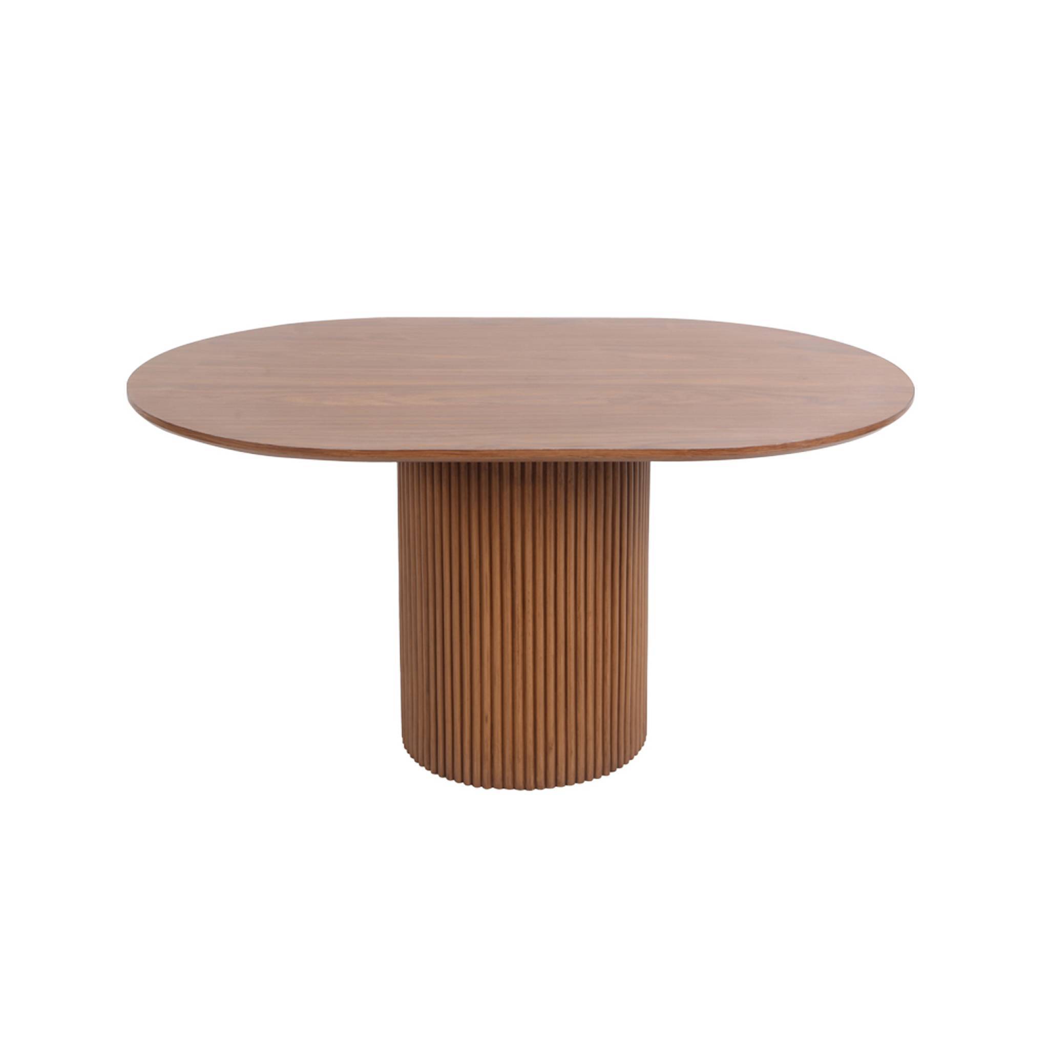 sweeek - Table basse oblongue décor bois sculpté 90cm. couleur noyer  | sweeek - Image 6